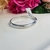Pulseira ródio liso