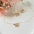 conjunto brinco e colar flor na internet