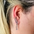 Brinco earcuff zirconia azul