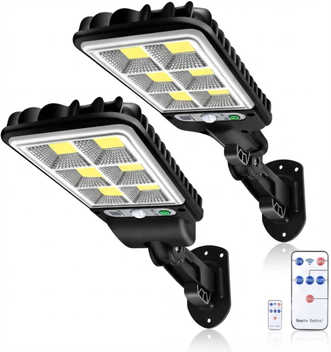 Kit Reflector Lámpara Solar Exterior Sensor Control Remoto