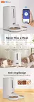 Imagem do Alimentadores automáticos para gatos e cachorros WiFi para 2, dispensador de comida para gatos e cachorros de 4L com controle de APP, tigelas duplas de aço inoxidável, alarmes de baixo consumo.