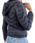 CAMPERA NEGRA CON PIEL - FAK INDUMENTARIA