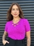 Blusa canelada Flor - Miranda Fashion