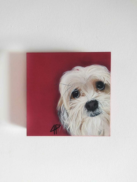 Mini retrato personalizado de tu mascota por pedido - Entrega a mediados de Septiembre - Este Retrato es de Simón - comprar online
