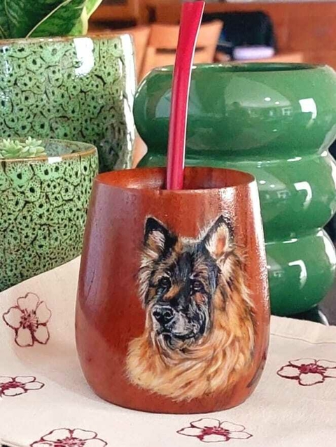 Mate personalizado de tu mascota a pedido -Entrega a partir de Agosto- Este retrato es de Alina
