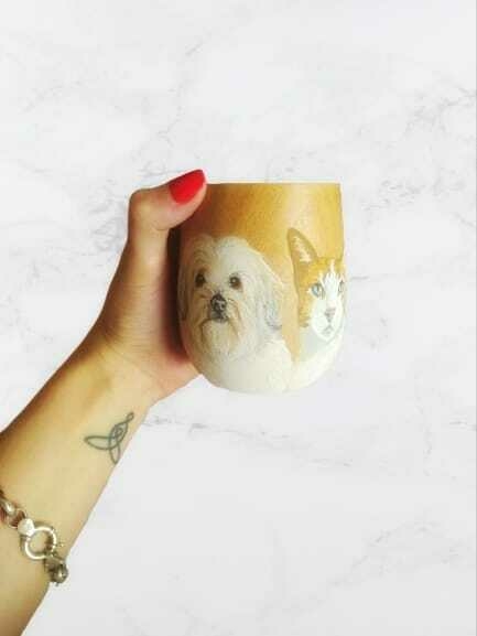 Mate personalizado: con el retrato de 2 mascotas - Entrega a partir de Septiembre - comprar online