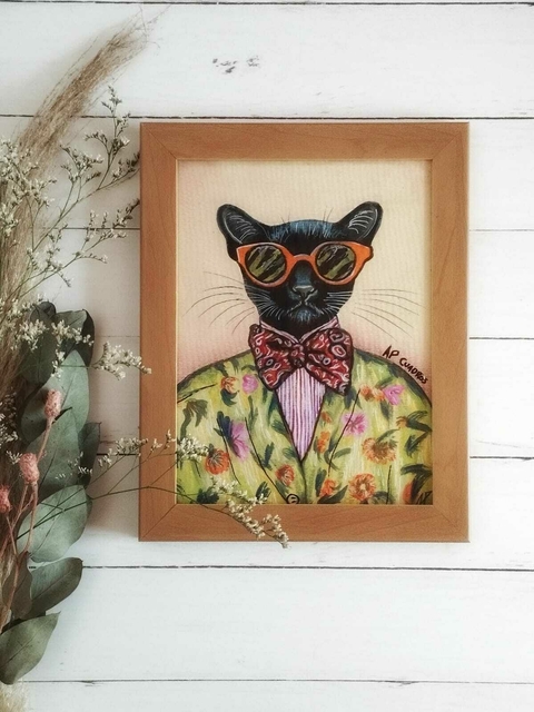 Lámina Gato Chic - comprar online