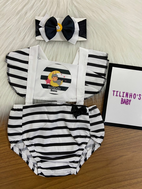 Romper body macação bebe menina mesversario tematico ladra de sono prisão - comprar online
