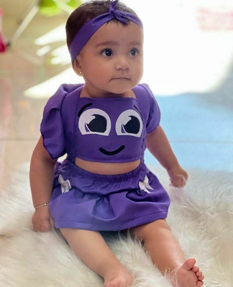 romper bebe temático bolofofos mesversario menino menina - comprar online