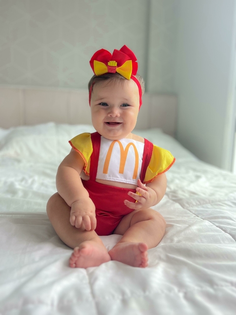 romper bebe menina Mc Donald´s tematico mesversario - comprar online