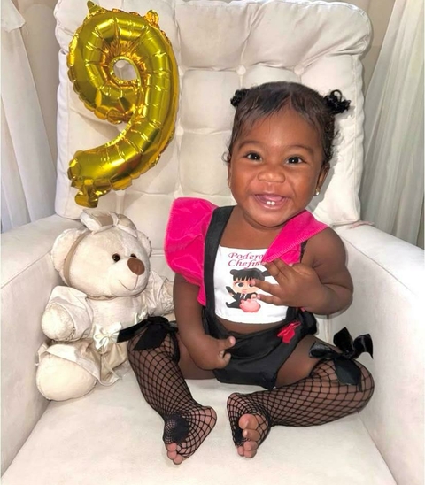 kit 3 peças body romper bebe menina tematico mesversario laço meia - comprar online
