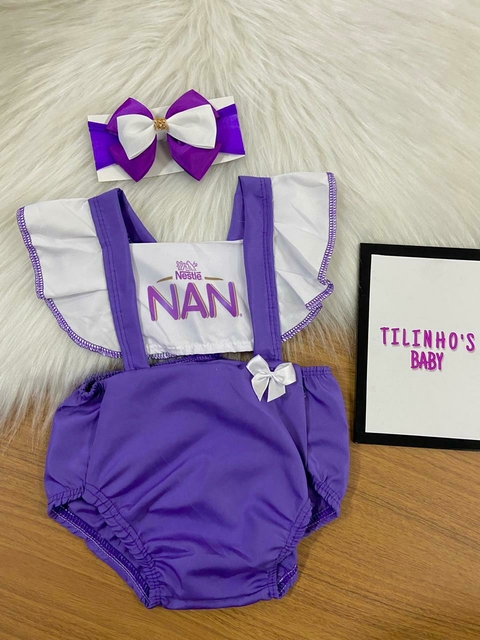Romper bebe menina tematico mesversario leite nan - comprar online