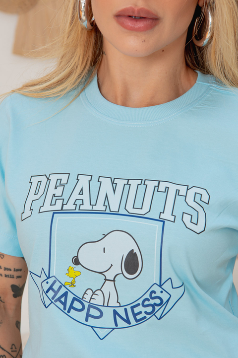 T-shirt Snoopy cor Azul bebê