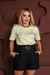 T-shirt Sou Abençoada por Deus cor Flash Yellow (amarelo) - comprar online