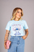 T-shirt Stitch Ohana cor Azul Skyway - comprar online