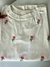 T-shirt flores bordadas Cor Off white