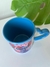 Caneca Stitch com alça de coração,cor azul. - Gi mene