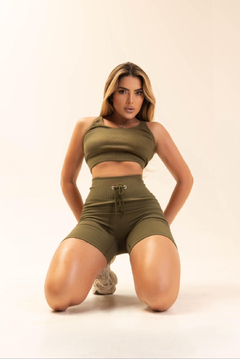Conjunto Fitness Canelado Shorts - Belo Fitness
