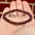 1pc/Pulseira de Granada Vermelha Pulseira de Bênção com Pedra Natural Vermelha Perfeita 19 cm x 0,6 mm na internet