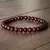 1pc/Pulseira de Granada Vermelha Pulseira de Bênção com Pedra Natural Vermelha Perfeita 19 cm x 0,6 mm - Ouver Shop