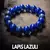 Pulseira de contas de Lápis Lazúli 8mm | 20cm/Joia de pedra espiritual para sabedoria, verdade e poder interior