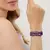 3 peças de pulseiras de ametista de pedra natural, conjunto de pulseiras T - 19cm x 8 mm - comprar online