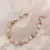 Bracelete Elegante de Pérolas de Água Doce com Pingente em Formato de Coração T- 20 cm x 0,6 mm - comprar online