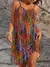 Vestido de Praia Estampado Sem Mangas para Mulheres Europeias e Americanas T - G