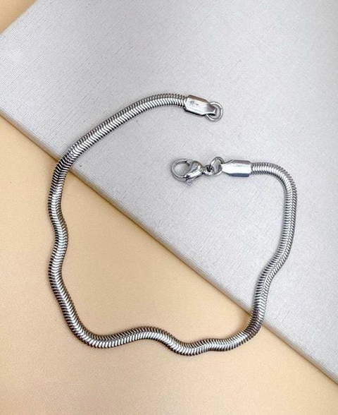 Pulseira Fita Snake no Aço