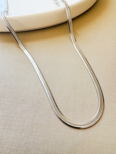 Colar Corrente Fita Diamantada 3MM no Aço