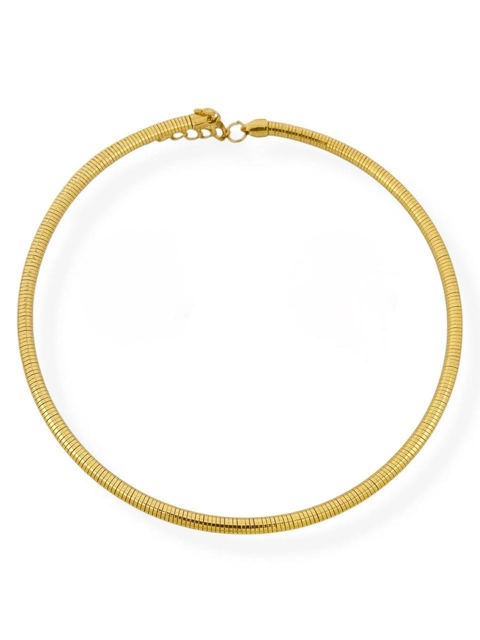 Colar Aro Rabo de Rato Folheado a Ouro 18k