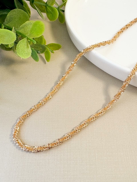 Colar Corrente Torcido Banhado a Ouro 18k