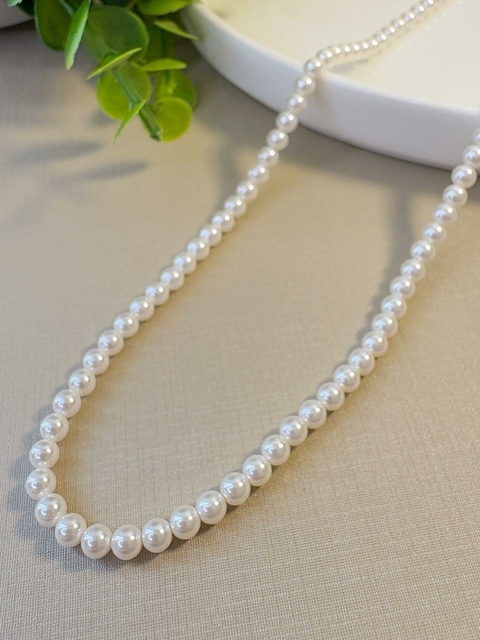 Colar de Pérolas Shell Banhado a Ouro 18k