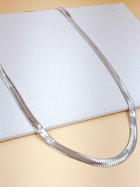 Colar Corrente Fita Diamantada 6MM no Aço