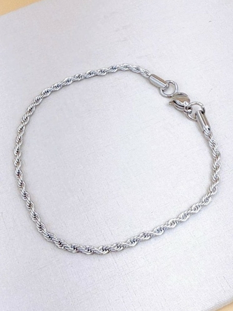 Pulseira Cordão Baiano 4MM no Aço