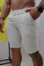 Bermuda Sarja Listrada Branco & Preto - comprar online