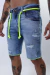 Bermuda jeans jogador com cordão - loja online