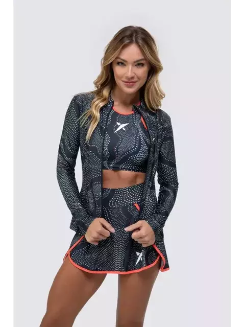 Jaqueta DROP SHOT GRETA - Preto/Coral