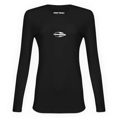 CAMISETA FEMININA MANGA LONGA BEACH SPORTS MORMAII 2730 PRETO