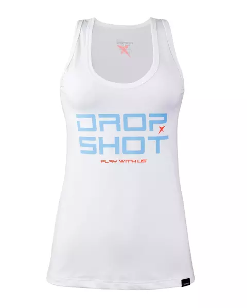 Regata feminina DROP SHOT ENJOY 3.0 - Branco