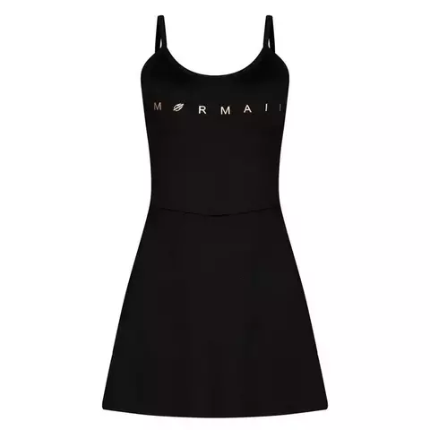 VESTIDO MACAQUINHO LINHA SAMANTHA BARIJAN BEACH TENNIS MORMAII 2025 PRETO