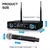 Microfone sem fio profissional Dual Channel, UHFGLXD2