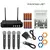 Sistema de Microfone sem fio Lavalier, 4 Canais, Portátil, Headset