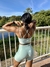 Conjunto Micro Canelado Shorts Bolso + Top Carol Blue Diamond - KAPFIT Moda Fitness