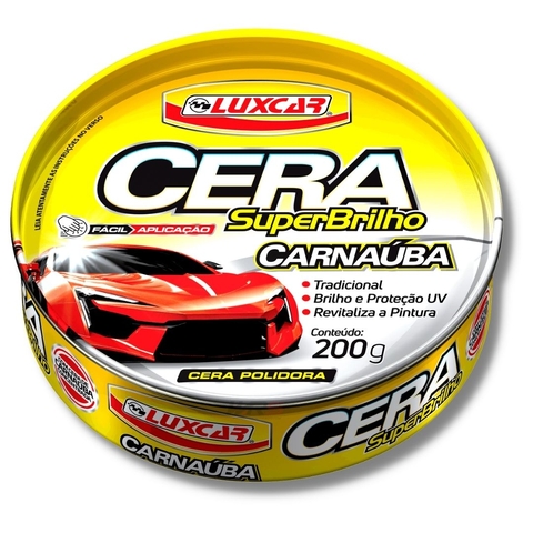 Pasta SuperBrilho Luxcar Cera Automotiva com Carnaúba 200g