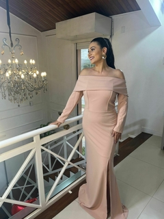 Vestido longo, nude rose - Nory Boutique