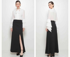 Blusa com babado, manga longa, Ton Âge - Nory Boutique