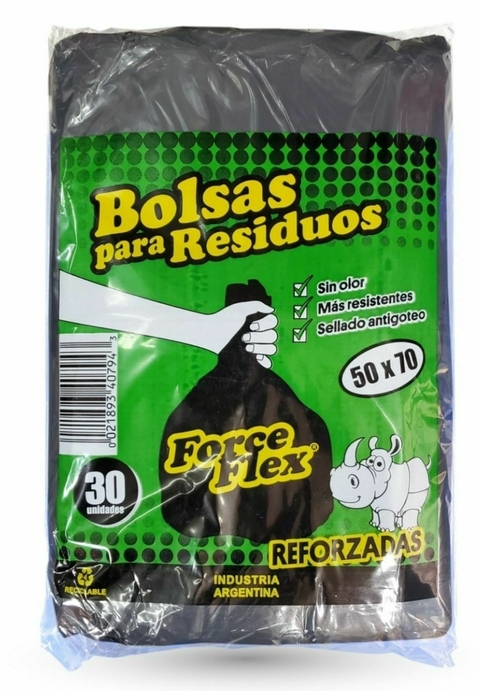 Bolsa Residuos Negro 25 Mic 50x70 (Pack x 30 Unid) - comprar online