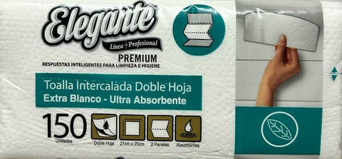 Toallas Intercaladas 4500 Unid 2 Paneles 21x20cm - Elegante