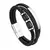 Vnox pulseira de couro trançado personalizada para homens - comprar online